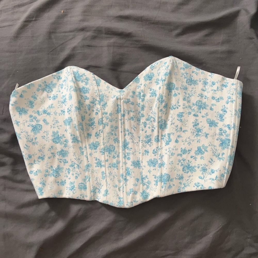 Zara Floral Boned Bustier